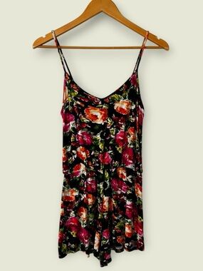 Ripe Black Floral Tube Top Multicolor Print Size S